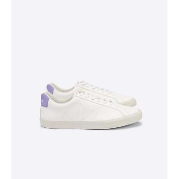 Women's Veja ESPLAR CHROMEFREE Sneakers White/Purple | ZA 618LIS